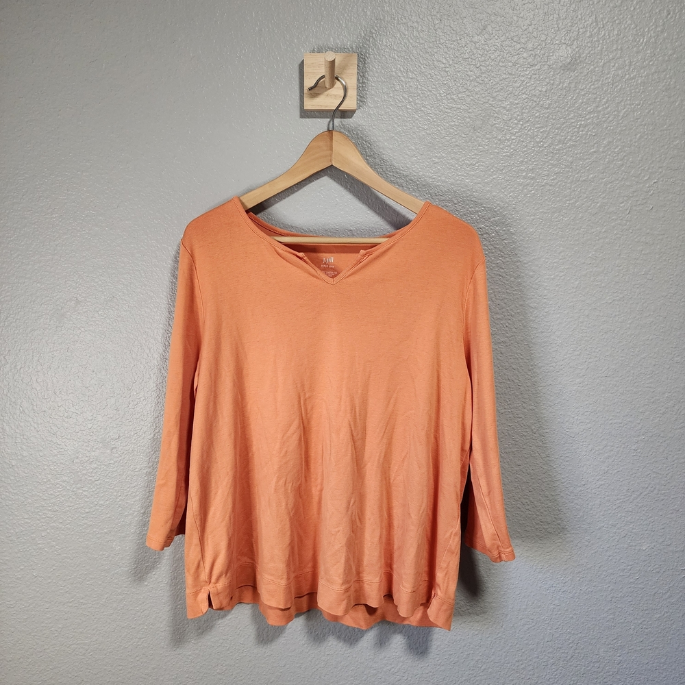 J. Jill Women's Peach Long Sleeve Top